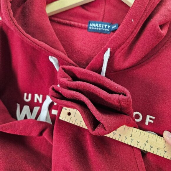 University of Waterloo Hoodie Embroidered Logo Sweatshirt Long Sleeve Men's Sz S - Picture 7 of 10